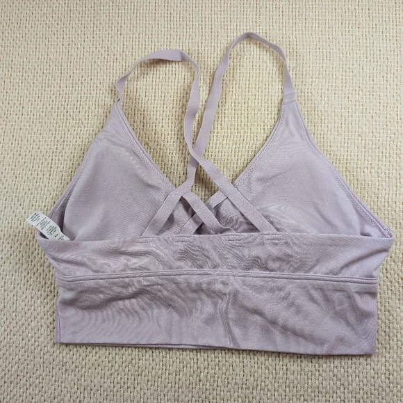 Offline by Aerie sports bra Women's M Lavender Stretch Medium Support Strappy - Picture 2 of 7